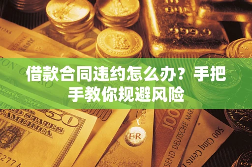 武汉借款合同违约怎么办？手把手教你规避风险
