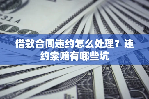 武汉借款合同违约怎么处理？违约索赔有哪些坑