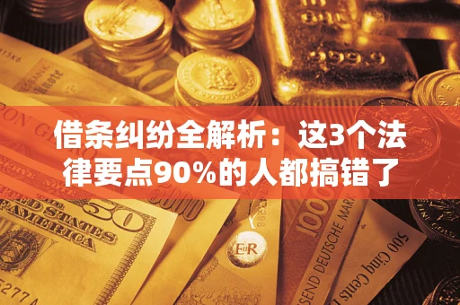 武汉借条纠纷全解析：这3个法律要点90%的人都搞错了