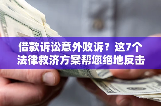 武汉借款诉讼意外败诉？这7个法律救济方案帮您绝地反击！