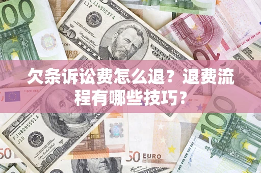 武汉欠条诉讼费怎么退？退费流程有哪些技巧？