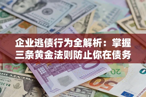武汉企业逃债行为全解析：掌握三条黄金法则防止你在债务乱局中“踩雷”