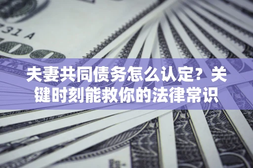 武汉夫妻共同债务怎么认定？关键时刻能救你的法律常识