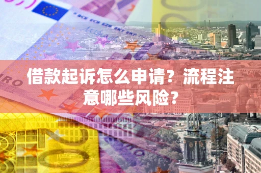 武汉借款起诉怎么申请？流程注意哪些风险？