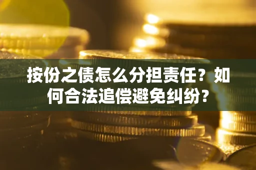 武汉按份之债怎么分担责任？如何合法追偿避免纠纷？