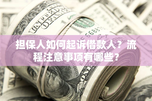 武汉担保人如何起诉借款人？流程注意事项有哪些？